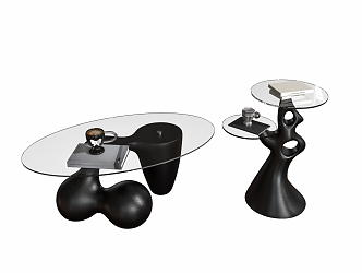 Alien coffee table side table 3d model