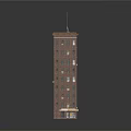 Red Brick Residential Building Multi Story Exterior With Rows Of Windows And Classic Design