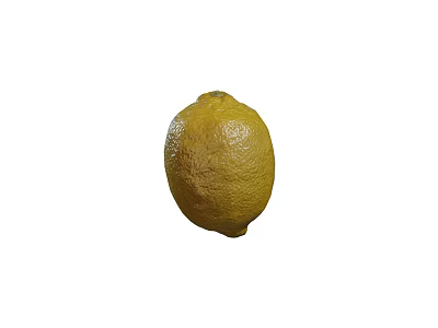 Organic Fresh Ripe Yellow Lemon Fruit Isolated on White Background 3d model