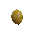 Organic Fresh Ripe Yellow Lemon Fruit Isolated on White Background