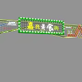 Vibrant Jiaxing Food Street Event Entrance With Green Decorative Elements