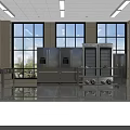 Modern Commercial Kitchen Interior With Stainless Steel Worktables Range Hood And Shiny Floor