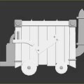 Portable White Industrial Equipment With Spiked Top Metal Components And Wheels
