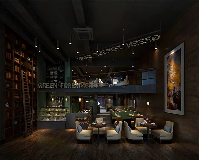 Industrial LOFT Restaurant Dining Table and Chair 3d model