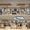 Modern Clothing Store Interior With Stylish Mannequins And Fashion Apparel Displays