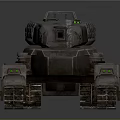 Heavy Duty Armored Military Vehicle With Tracks And Metallic Gray Exterior Design