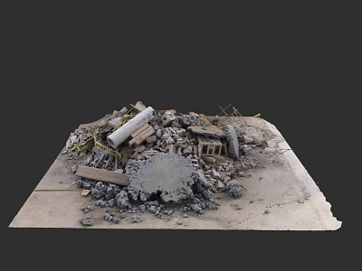 Building ruins, wreckage, construction damage 3d model Building ruins, wreckage, construction damage 3d model