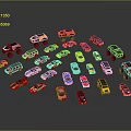 Assorted Colorful Toy Cars Collection Featuring SUVs Sports Cars and Trucks