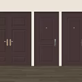 Modern Security Doors With Various Designs For Residential Home Interior Use 3d model