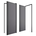Swing Door Structure Components Detailed View With Hinge and Frame Design Elements 3d model