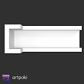 White Rectangular Structural Component With Frame Design And Smooth Surface