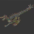 Mechanical Dinosaur Character With Metal Skeleton Gears And Mechanical Parts Design