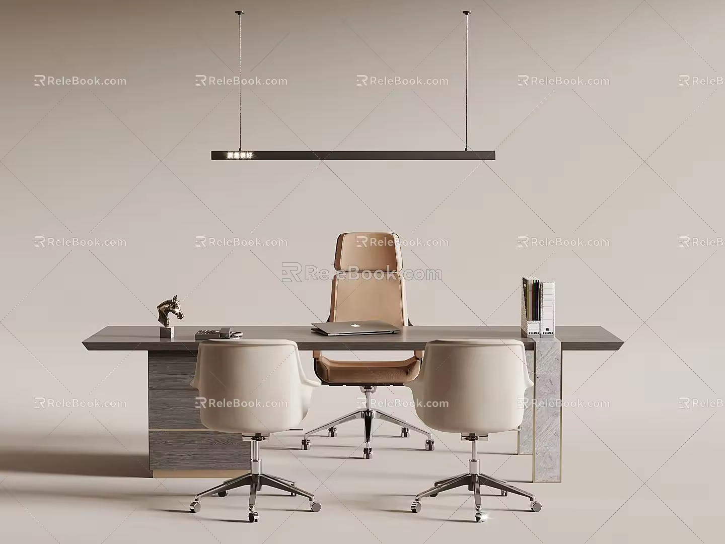 Modern Office Desk and Chair Manager Desk Boss Desk and Chair 3d model