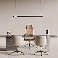 Modern Office Desk and Chair Manager Desk Boss Desk and Chair 3d model