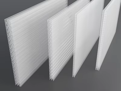 White Wall Panels With Honeycomb Structure For Modern Interior Decoration 3d model