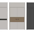 Modern Double Doors Featuring Beige Black Brown Colors Horizontal Stripes And Vertical Textures