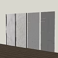 Modern Interior Wall Design With Various Textured Patterns And Decorative Elements