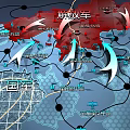 Commercial Equipment Strategic Map With Global Layout Red Areas Blue Arrows And Network Nodes
