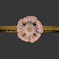 Elegant Gold Ring with Pink and White Gemstones Stylish Fashion Accessory Piece