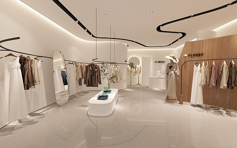 Modern Clothing Store 3d model