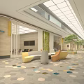 Bright Modern Hospital Outpatient Clinic Interior With Green Plants And Natural Light