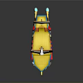 Vibrant Inflatable Toy Ship With Colorful Sails Slide And Green Flag