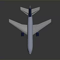 Transavia Airlines Airplane Model With White Blue Fuselage Wings Tail And Engines On Gray Background