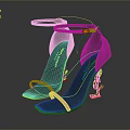 Stylish Black High Heels with Yellow YSL Heel Design as Essential Daily Fashion Footwear