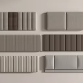 Modern Soft Upholstered Wall Panels With Various Textured Designs And Neutral Colors
