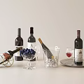 Modern wine grape tray 3d model