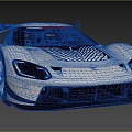 Hyundai Ford GTMKIV Racing Car Super sports car 3d model