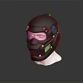 Black Tactical Helmet With Metal Accents And Ventilation Holes On White Mannequin Head