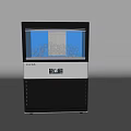 Modern Ice Maker With Transparent Window And Stainless Steel Black Exterior