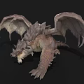 Mythical Flying Dragon With Large Leathery Wings Sharp Claws And Scaly Body 3D Rendered Model