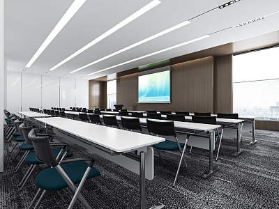 Modern Meeting Room Meeting Table and Chair 3d model