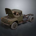 Vintage Military Green Tank With Open Engine Cover Exposed Chassis And Worn Tracks
