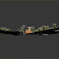 Miniature Scenic Landscape With Road Building Trees Rocks And Greenery