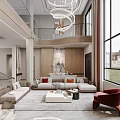 Modern Living And Dining Area Interior Design With Large Windows Natural Light Sofa And Rug