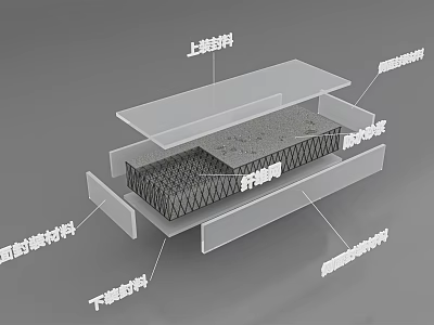 Building Components Featuring Layered Structure With Upper Isolation And Lower Structural Layers 3d model