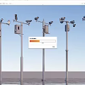 Monitor Security Camera Pole Monitor 3d model