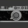 3D Rendered Vintage Camera Electronics Design Featuring Classic Appearance And Metal Details