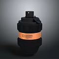 Black Spicebomb Motorbike Themed Unique Spice Container With Orange Label And Creative Design