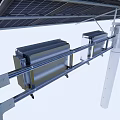 inverter support pile foundation support photovoltaic inverter 3d model
