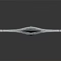 Medieval Sword With Long Metal Blade Hilt And Dark Background Reflection
