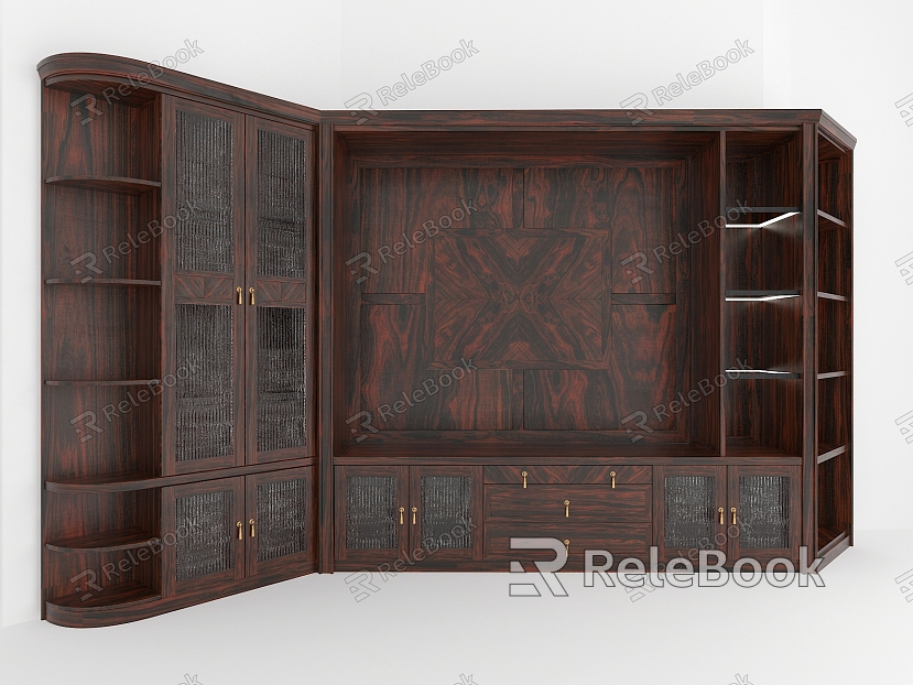 Decorative Cabinet Wine Cabinet Sideboard Solid Wooden Cabinet Display Cabinet model