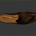 Brown Leather Slippers With Comfortable Strap Design For Daily Wear