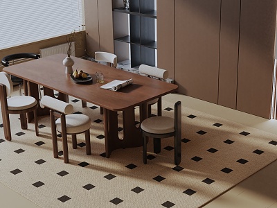 Modern dining table 3d model