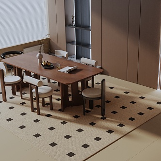 Modern dining table 3d model