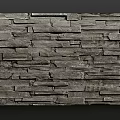 Rustic Gray Stone Wall With Natural Textured Surface And Irregular Stone Layers
