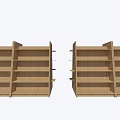 Wooden Display Shelves with Multiple Open Shelves for Retail Store Storage and Organization